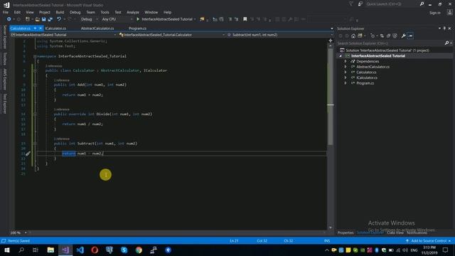 Difference between Abstract class, Interface and Sealed class смотреть онлайн