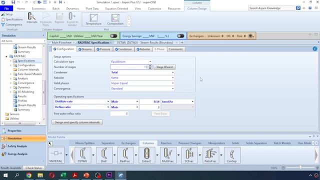 Aspen Plus Distillation using RadFrac Column смотреть онлайн
