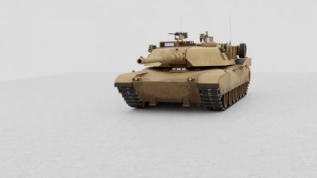 M1 Abrams driving made in Blender смотреть онлайн