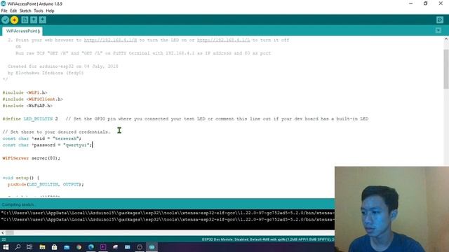 Cara menghidupkan lampu led dengan nodemcu esp 32 смотреть онлайн