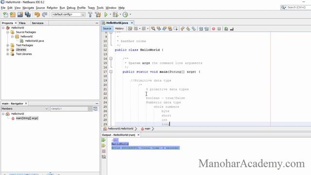Java Primitive data types (manohar academy) смотреть онлайн