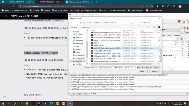 Hướng dẫn mod SKYRIM SE P1 MOD CƠ BẢN(x1.5 nghe cho dễ)