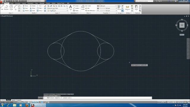 AutoCad 2013 Tutorial Cool Gasket Tangent and Trim Commands смотреть онлайн