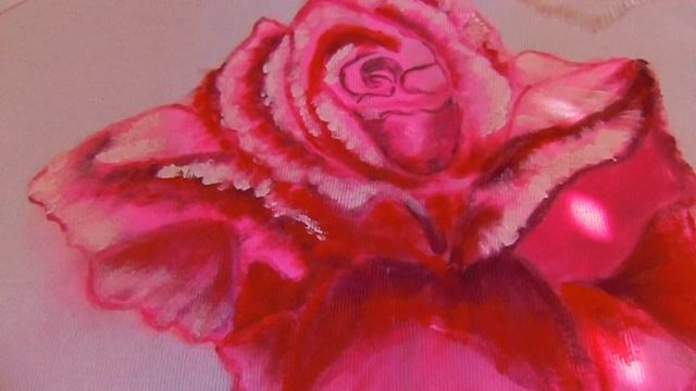 "КРАСНАЯ РОЗА ". роспись трикотажной кофты смотреть онлайн