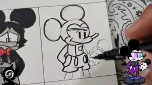 FNF Drawing - Suicide Mouse / Mickey Reanimated / VS Mickey Mouse 3rd / Sunday Night