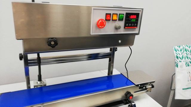 Роликовый конвейерный запайщик пакетов вертикальный FRV-770SS смотреть онлайн