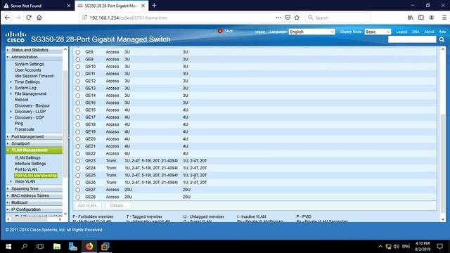 Cisco SG350-28 port Programming through GUI vlan creation and familiarization смотреть онлайн