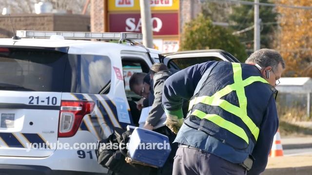 Police crash: K9 unit VS Honda Civic / Accident d'auto maître-chien 11-14-2014 смотреть онлайн