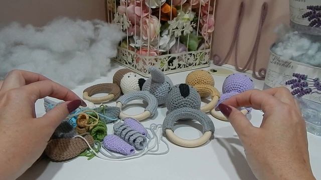 ♥♥ погремушки на деревянном колечке - готовый результат ♥♥ смотреть онлайн