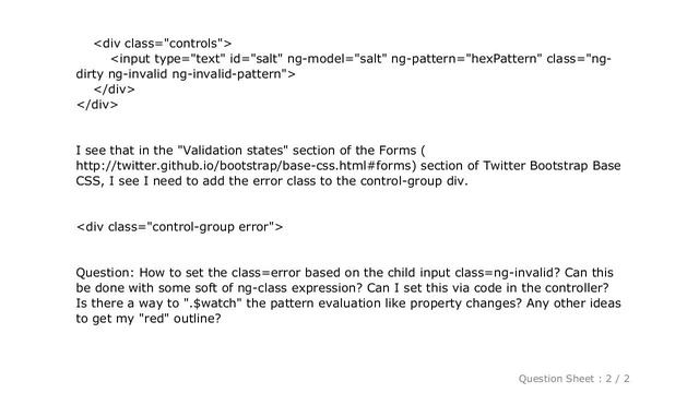 CSS : How to set Twitter Bootstrap class=error based on AngularJS input class=ng-invalid? смотреть онлайн