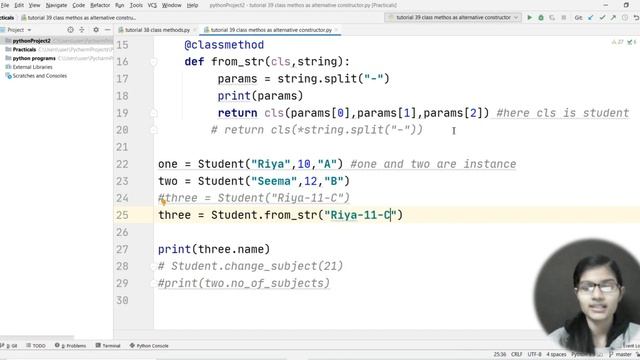 BASICS OF PYTHON EP: 37 class method as alternative constructor | python for beginners | Hindi смотреть онлайн