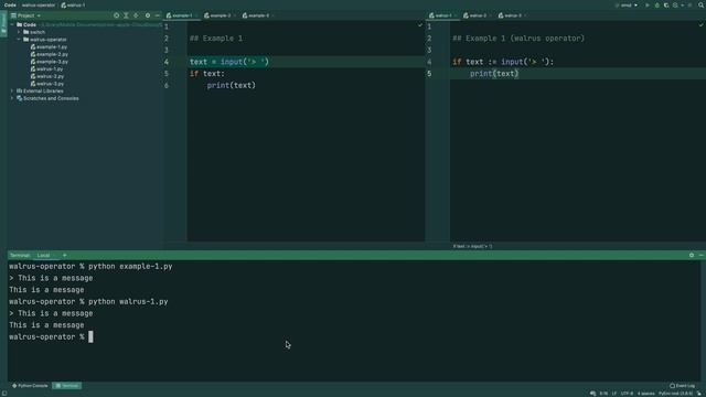 Walrus Operator (Assignment Expressions) | Python Snippets #1 смотреть онлайн