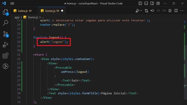 EXPO REACT NATIVE - BOTÃO DE LOGOUT [E Outras Configurações] смотреть онлайн