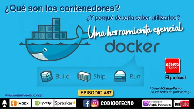 #87- ¿Qué son los contenedores docker y porque debería saber usarlo? - CodigoTecno смотреть онлайн