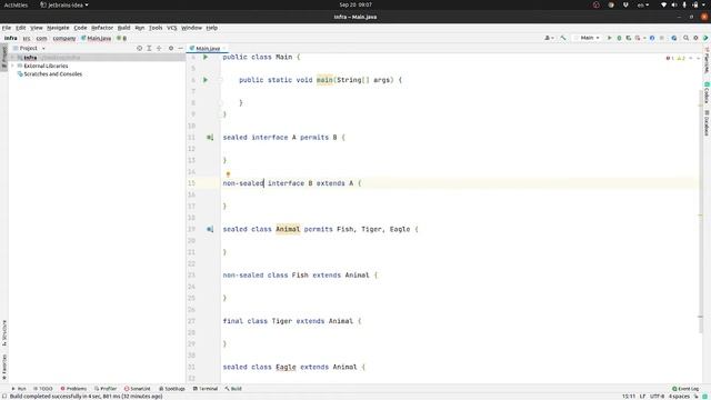 Sealed interfaces in java смотреть онлайн