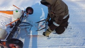 Подготовка лыжной трассы. (Часть 4 - Нарезка классической лыжни)