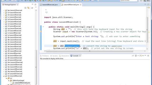 Learn Java - Exercise 19x - Reading Strings from the Keyboard смотреть онлайн