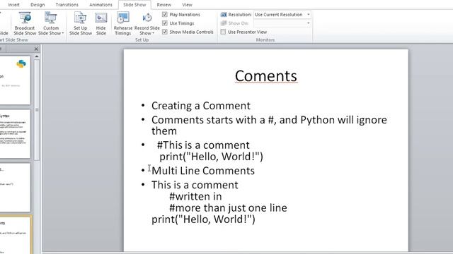 Python Syntax and Python Comments смотреть онлайн
