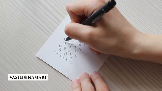 VASILISINAMARI зентангл, дудлинг. Узор  DENTRI Zentangle