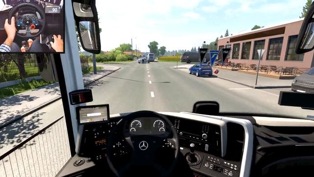 ETS2 1.49 BUS mod TRAVEGO gameplay - Euro Truck Simulator 2 смотреть онлайн