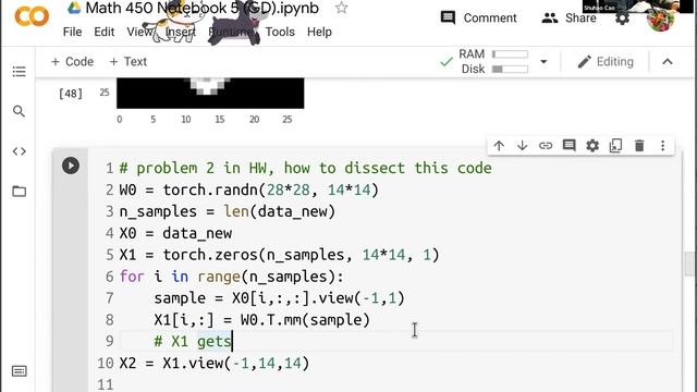 Math 450 Colab coding: a simple PyTorch tutorial on Gradient Descent part 1 смотреть онлайн