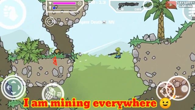 ?Mine bombs everywhere... || New Minimilitia gameplay || mini militia doodle army 2 смотреть онлайн
