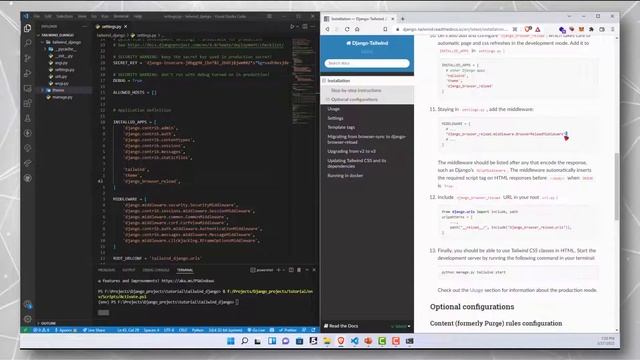 How to setup Django and Tailwind CSS complete tutorial | 2022 смотреть онлайн