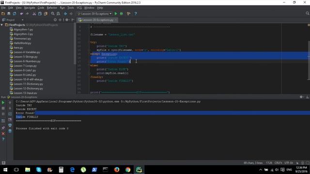 Python - Перехват Ошибок смотреть онлайн