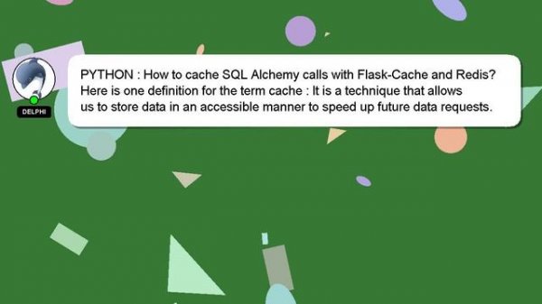 PYTHON : How to cache SQL Alchemy calls with Flask-Cache and Redis?