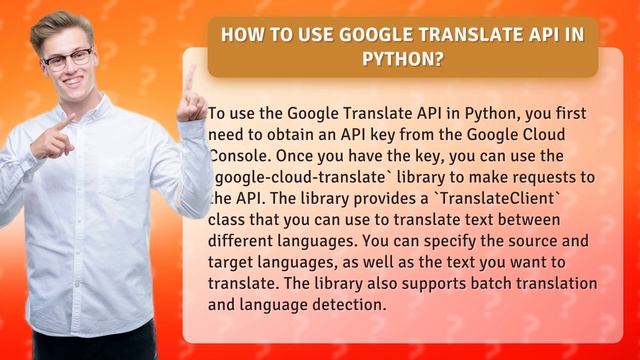 How to use Google Translate API in Python? смотреть онлайн