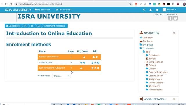 Moodle: Creating Self Enrollment Key for Students смотреть онлайн