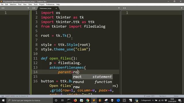 FileBrowser with Python and tkinter смотреть онлайн
