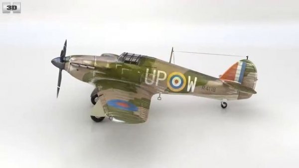 Hawker Hurricane 3D model by Humster3D.com