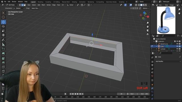 Уроки в Blender Моделирование НАСТОЛЬНОЙ ЛАМПЫ (tutorial). смотреть онлайн