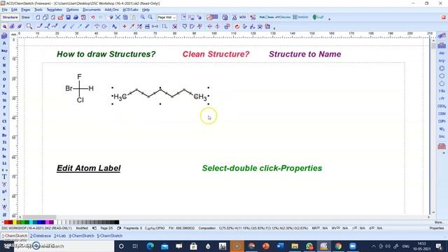 ChemSketch edit structures смотреть онлайн