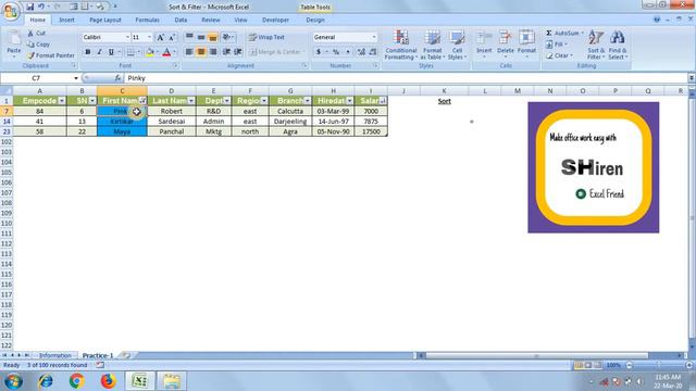 "Sort & Filter" Use in Excel - English language смотреть онлайн