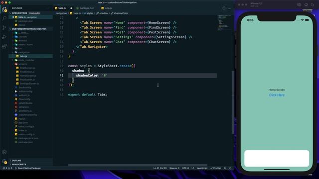 Custom Bottom Tab Navigator in React Native | React Navigation v5 Tutorial смотреть онлайн