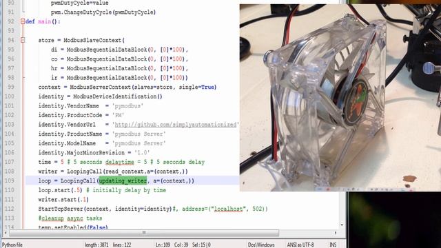 Raspberry Pi as Modbus TCP Slave - Controlling 12v Fan смотреть онлайн
