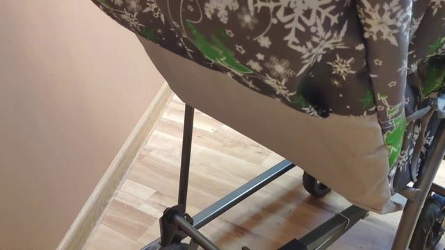 Санки коляска Galaxy Снежинка Универсал (елки на сером) смотреть онлайн