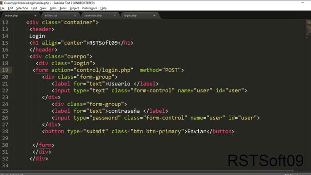 Login con php bootstrap y MySQL -RSTSoft09 смотреть онлайн