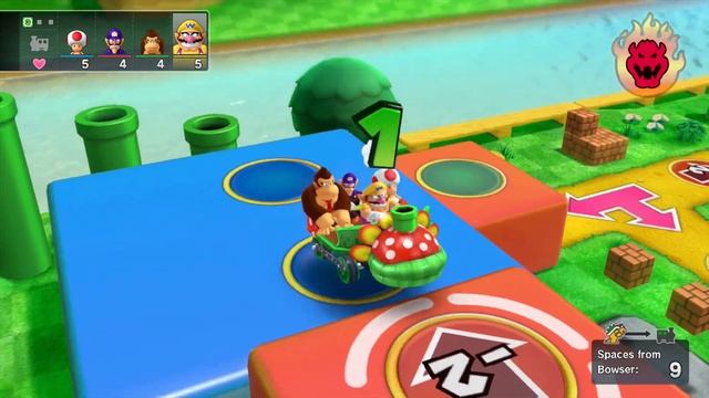 Mario Party 10 Bowser Party #176 Toad, Waluigi, Donkey Kong, Wario Mushroom Park Master Difficulty смотреть онлайн