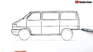 Как нарисовать Фольксваген Транспортер