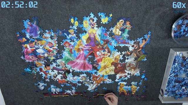 Disney's Magical Storybook - 1500 pieces Ravensburger jigsaw puzzle timelapse смотреть онлайн