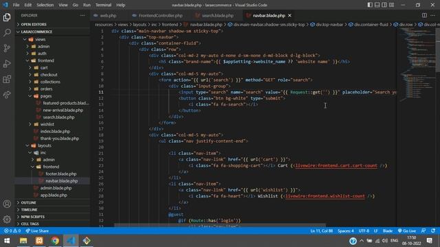 Laravel 9 Ecom - Part 57: How to make Search bar for products in laravel 9 | Product Search Page смотреть онлайн