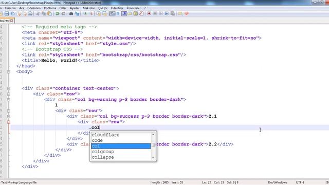 Bootstrap Temelleri - 7 İç içe Grid'ler смотреть онлайн
