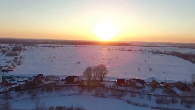 Закат с коптера. Оренбург. Посёлок Овощевод смотреть онлайн