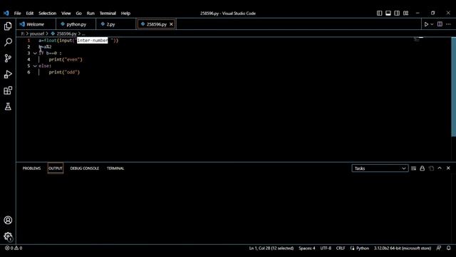 code odd and even number in python смотреть онлайн