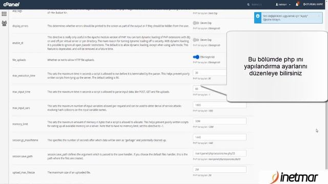 Cpanelde php.ini Nasıl Düzenlenir смотреть онлайн