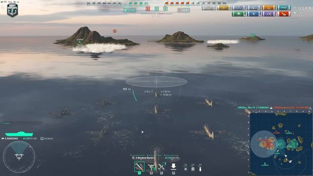 Audacious with rare SOLO WARRIOR game - World of Warships смотреть онлайн