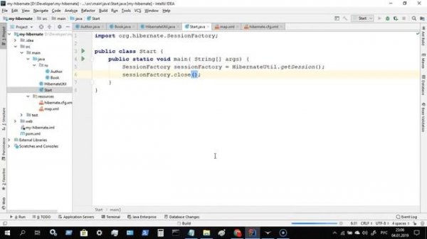 hibernate создание таблиц - hibernate table creation - IntelliJ IDEA